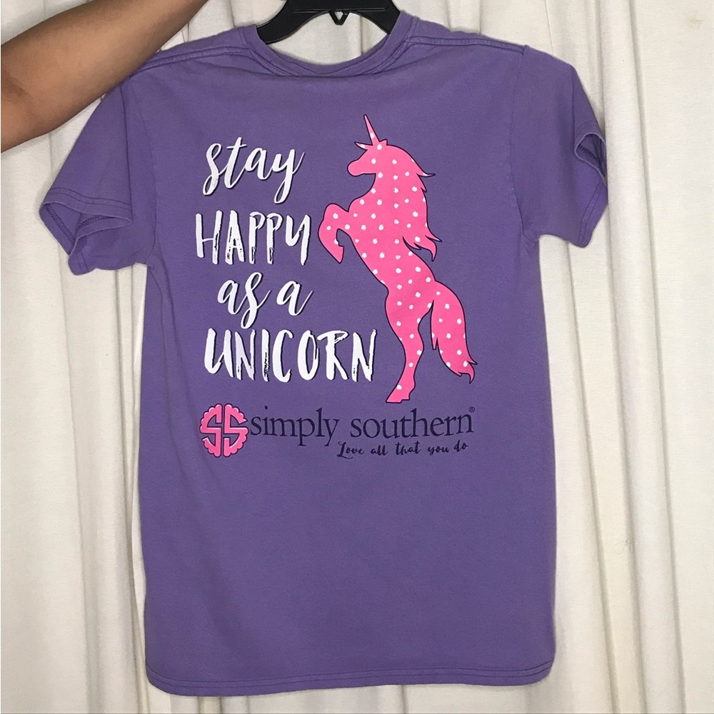 Simply Southern purple women’s shirt.